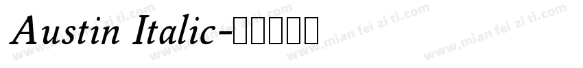 Austin Italic字体转换